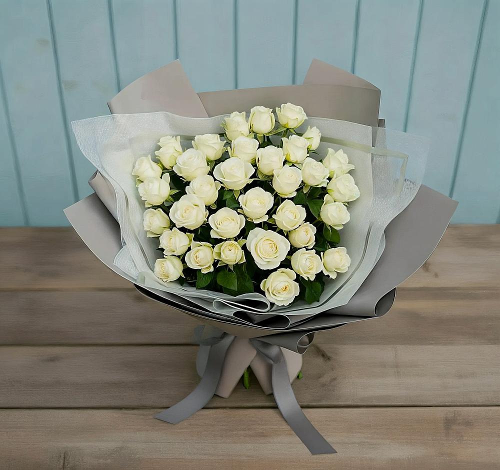 Букет Белоснежная нежность в Поселке станции Бронницы