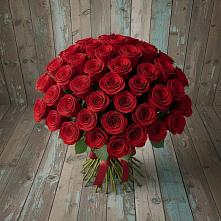 Букет 55 Красных роз Фридом #REPLACE_PRED# Поселке станции Бронницы