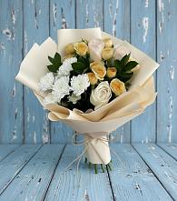 Букет цветов из:  Розы и Хризантемы в Поселке станции Бронницы