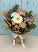 Букет цветов из:  Герберы и Хризантемы в Поселке станции Бронницы