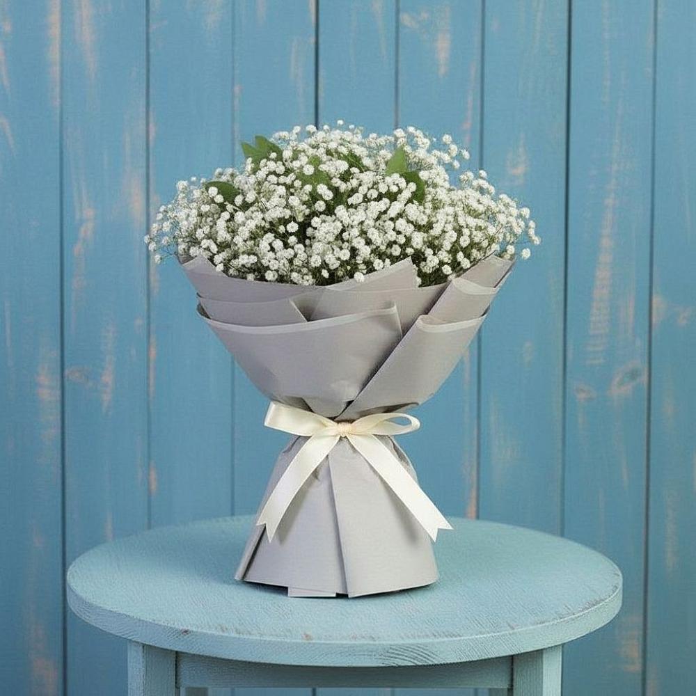 Букет цветов из: Гипсофила в Поселке станции Бронницы