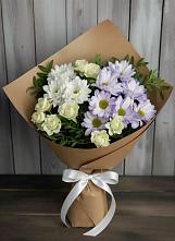 Букет цветов из:  Хризантемы и Розы #REPLACE_PRED# Поселке станции Бронницы