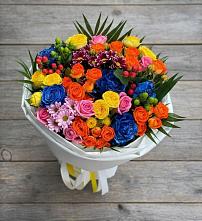 Букет цветов из:  Розы и Хризантемы в Поселке станции Бронницы