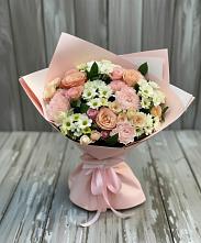 Букет цветов из:  Гвоздики, Розы и Хризантемы в Поселке станции Бронницы