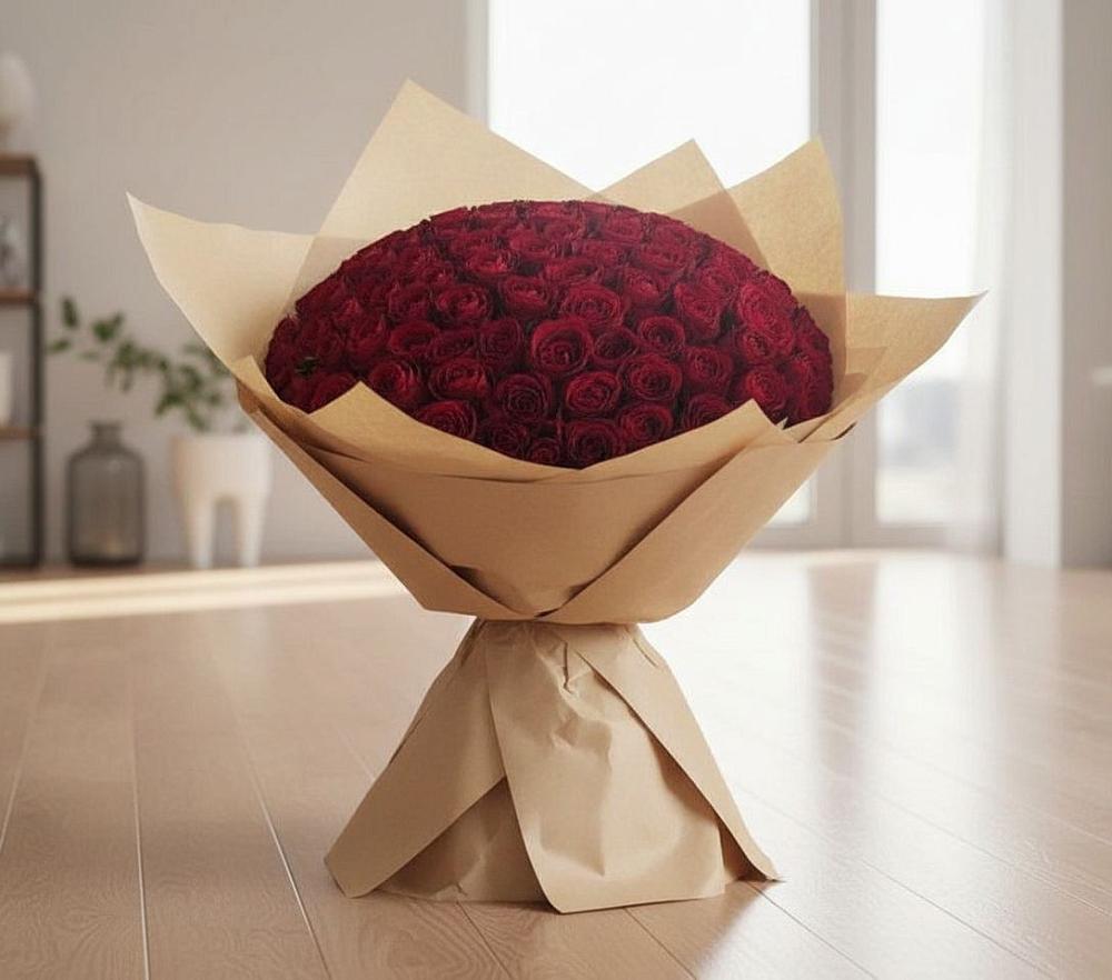 Букет 101 Красная роза в Поселке станции Бронницы