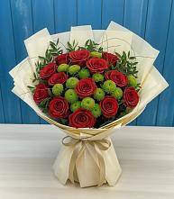 Букет цветов из:  Розы и Хризантемы #REPLACE_PRED# Поселке станции Бронницы