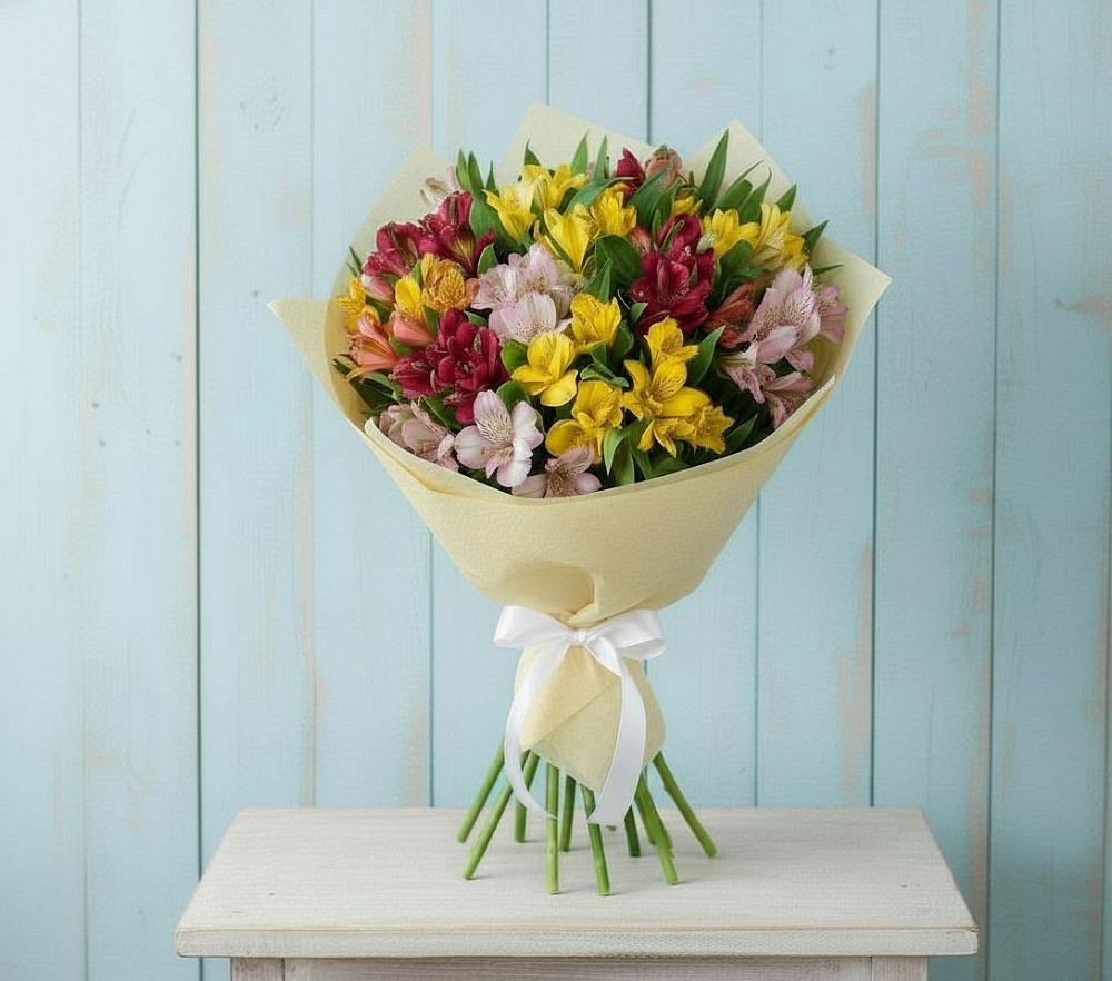 Букет цветов из: Альстромерии в Поселке станции Бронницы